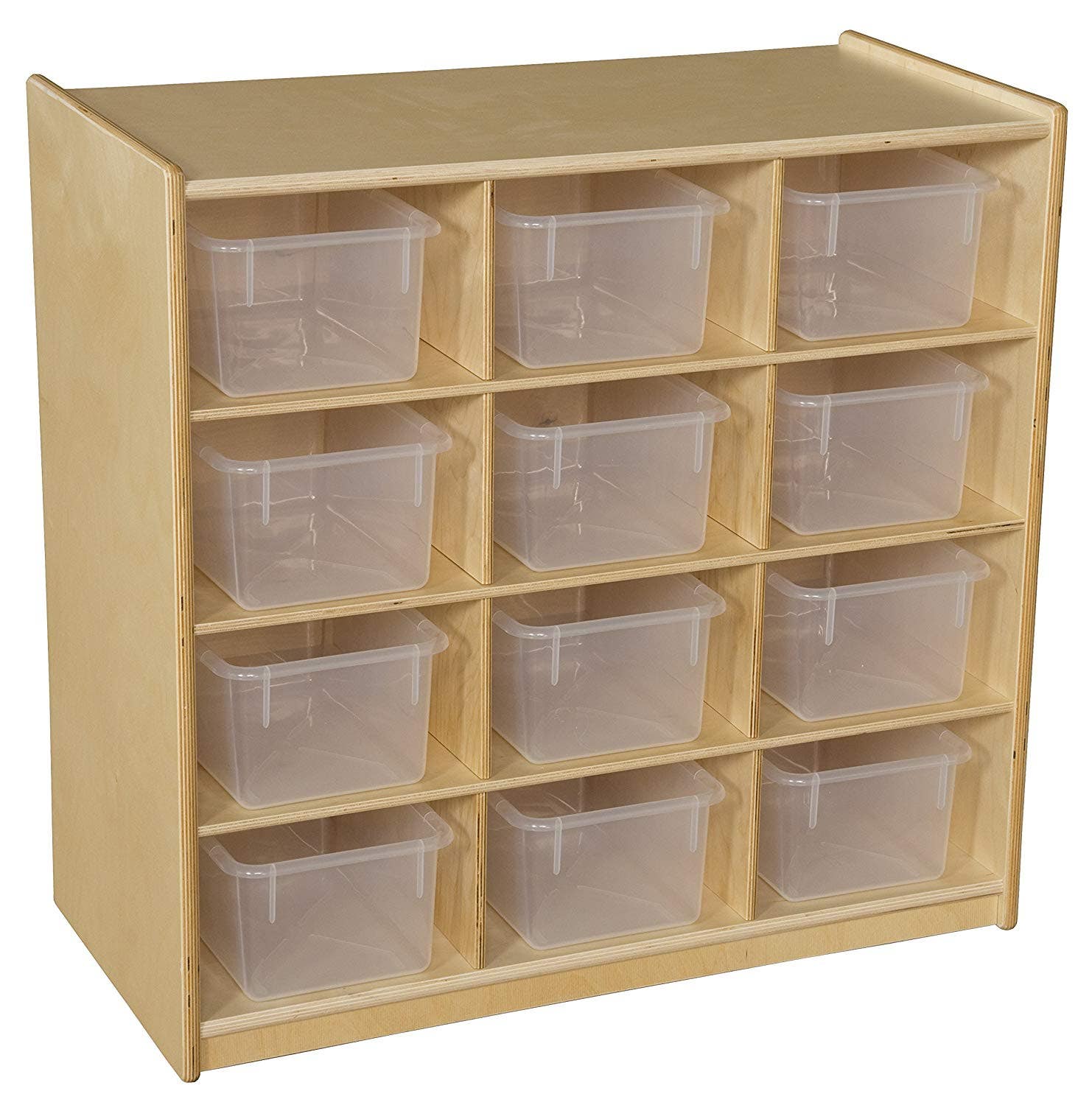 12 Cubby Storage with translucent Trays