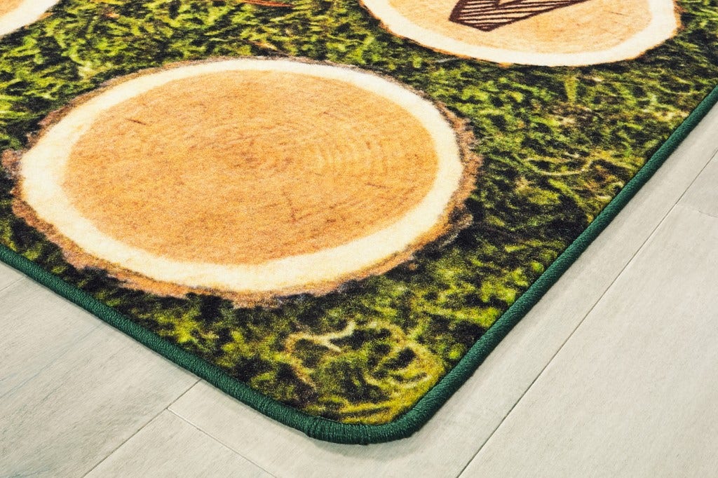 Alphabet Tree Rounds Seating Rectangle Brown Carpet 8ft x 12 - Image 2