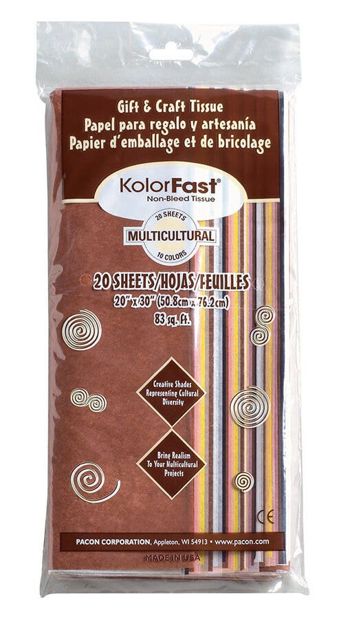 Assorted 20 x 30 Multicultural Tissue Paper 20 Sheets - Image 3