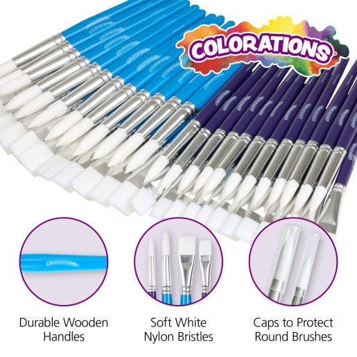 Assorted Paintbrush Classpack Set of 40 - Image 2