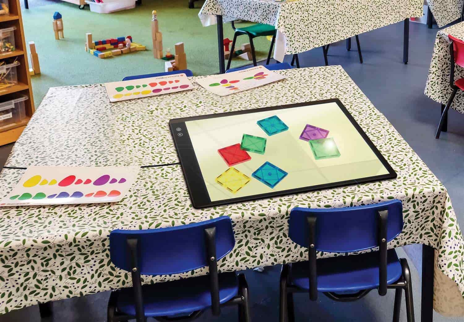 Bamboo Sensory Light Table with Clear tubs - Image 4