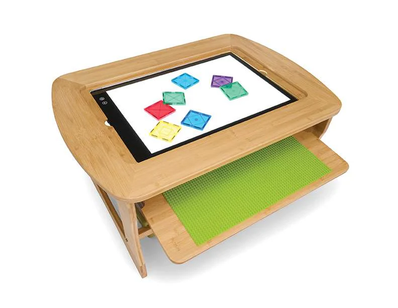 Bamboo Sensory Light Table with Vibrant Mixed tubs - Image 2
