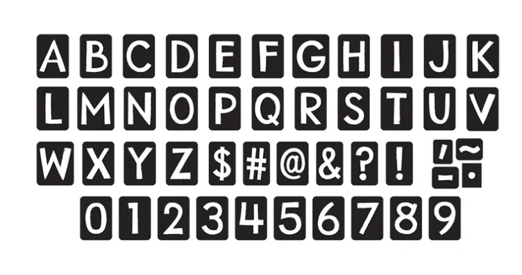 Black 4in Tiles Uppercase Ready Letters - Image 3