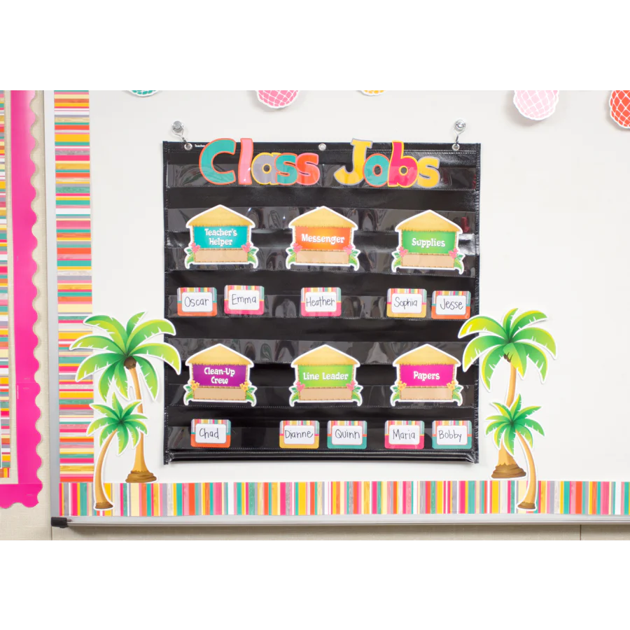 Black 7 Pocket Chart 28in x 28in - Image 4