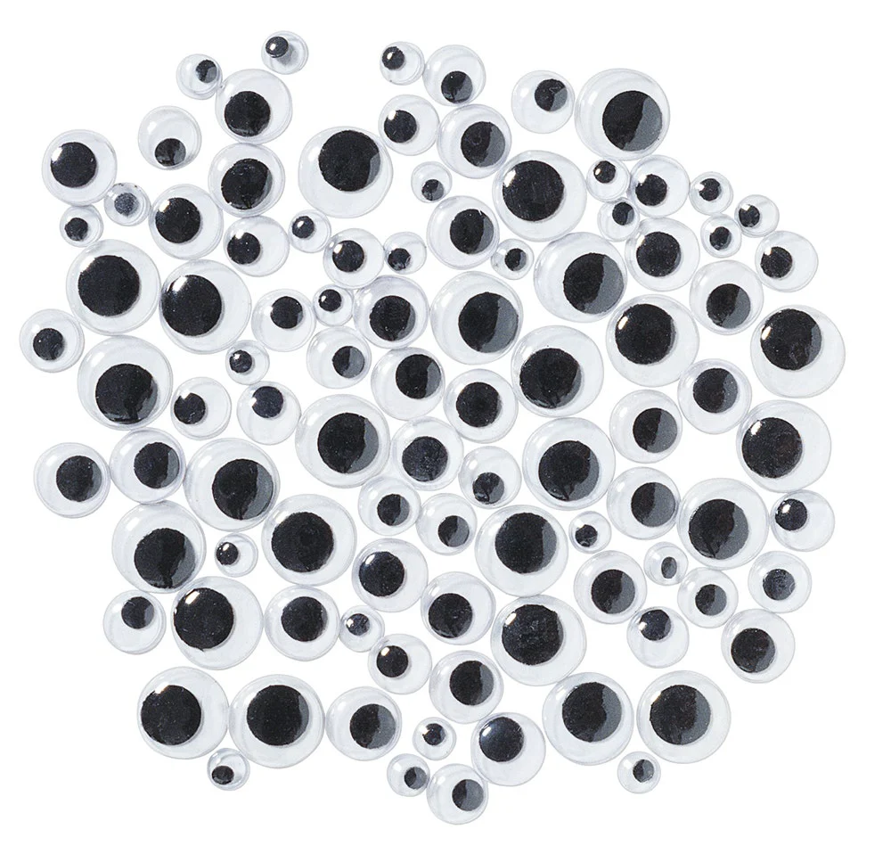 Black Regular Wiggly Eyes Pack Of 100