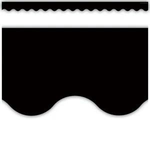 Black Scalloped Border Trim