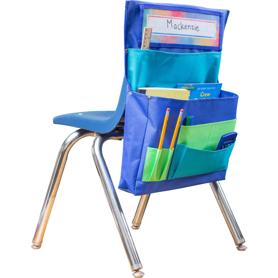 Blue Teal & Lime Chair Pocket