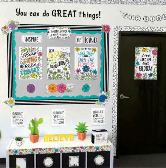 Bright Blooms Inspire U 4 Posters - Image 4