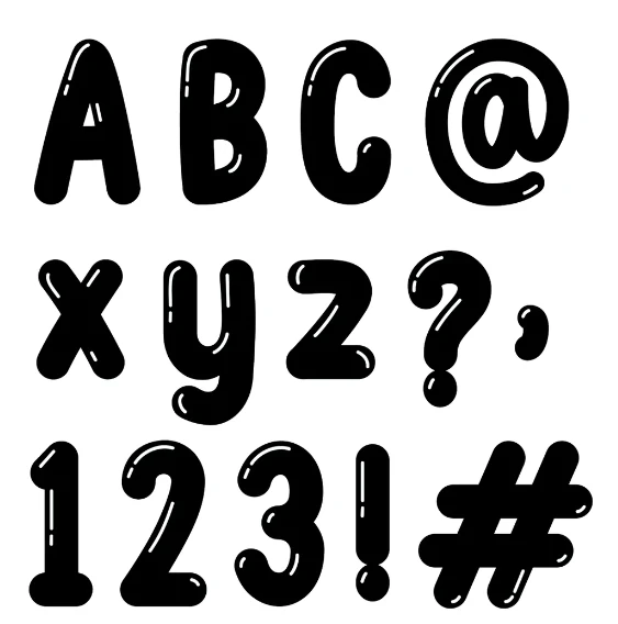 Bubble Letters Designer Letters