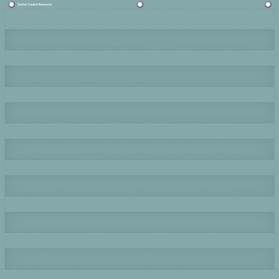 Calming Blue 7 Pocket Chart 28x28in