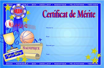 Certificate De Merite 32/pk