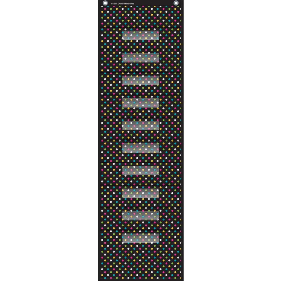 Chalkboard Brights 10 Pocket File Storage Pocket Chart 14 x