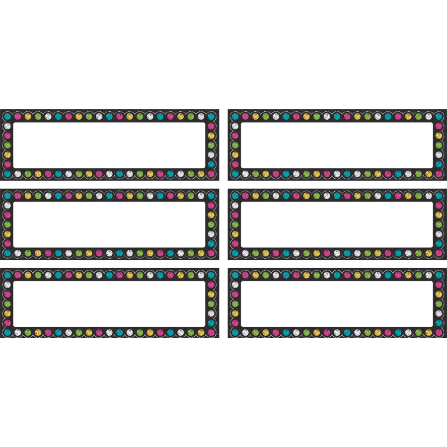 Chalkboard Brights Labels Magnetic Accents
