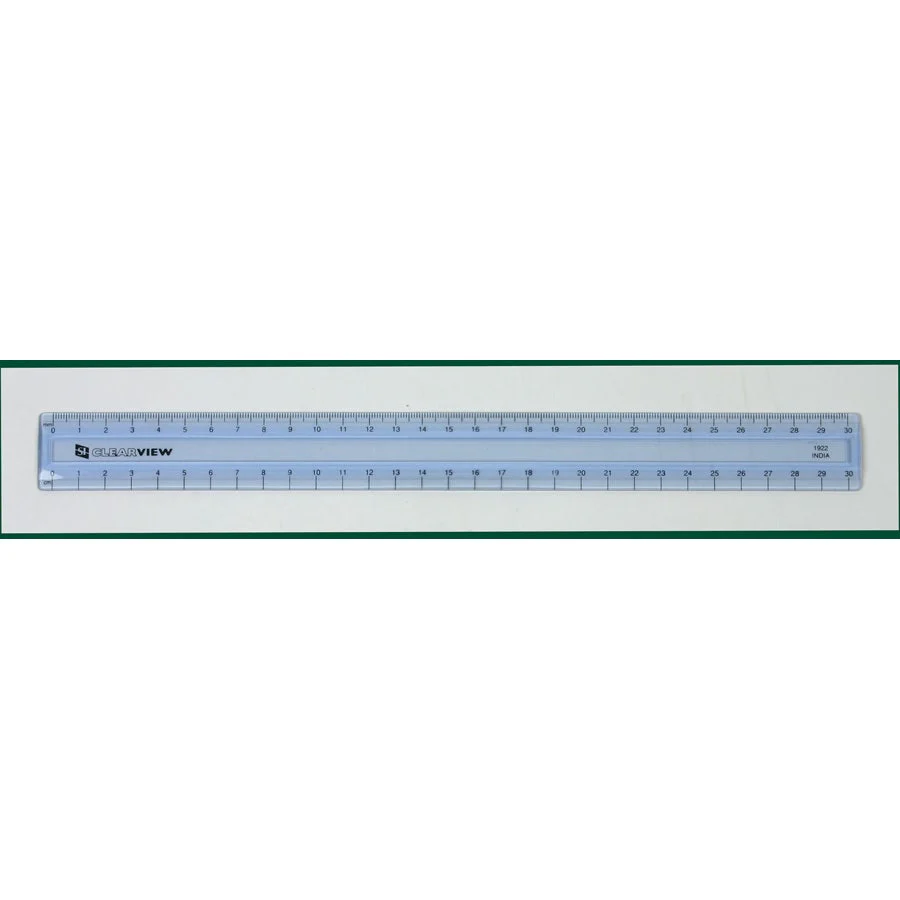 Clear-View Metric Ruler