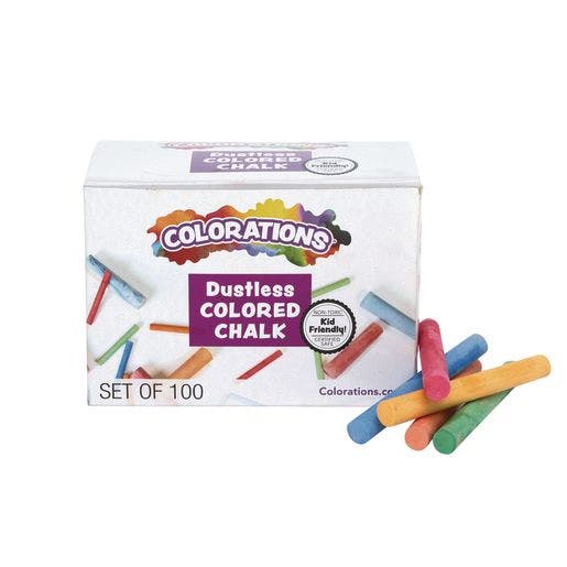 Colorations Dustless Colored Chalk 100 pcs - Image 2
