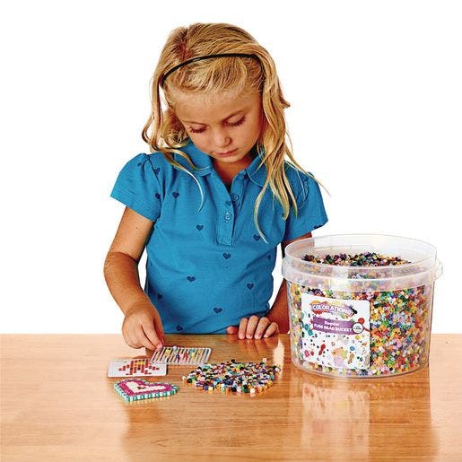 Colorations Regular Fuse Beads & 6 Pegboards in a Bucket 220 - Image 4