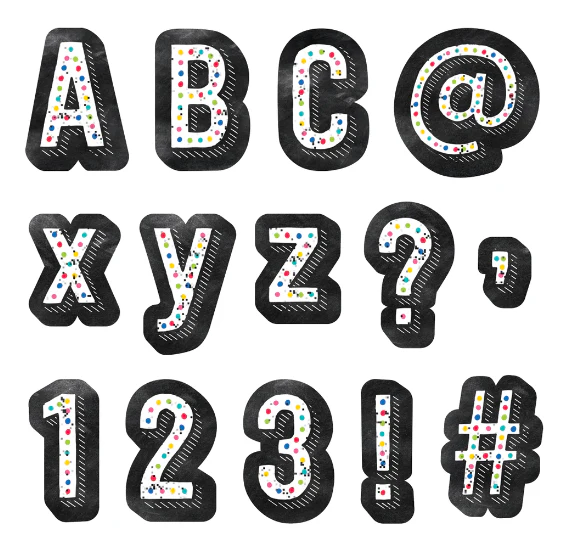 Colorful Chalk Designer Letters