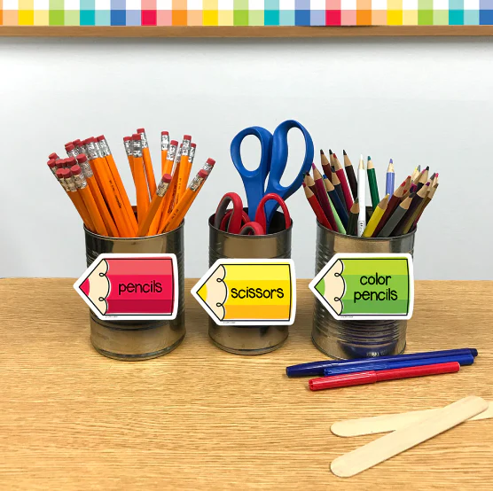 Colorful Doodle Pencils 3 Inch Designer Cut-Outs - Image 4