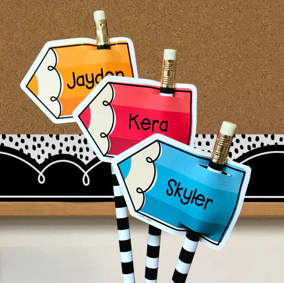 Colorful Doodle Pencils 3 Inch Designer Cut-Outs - Image 5