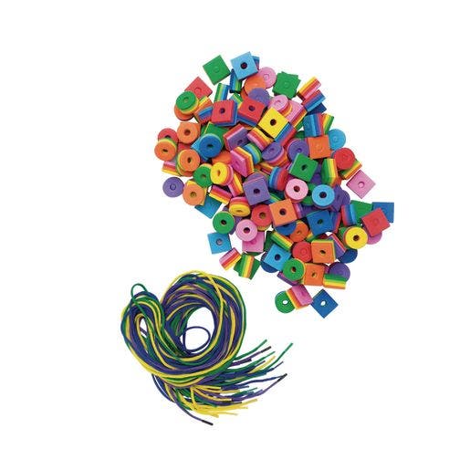 Colorful Jumbo Foam Beads Kit 200 Beads - Image 2