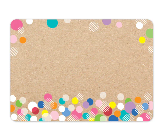Colorful Kraft Bubbles Labels