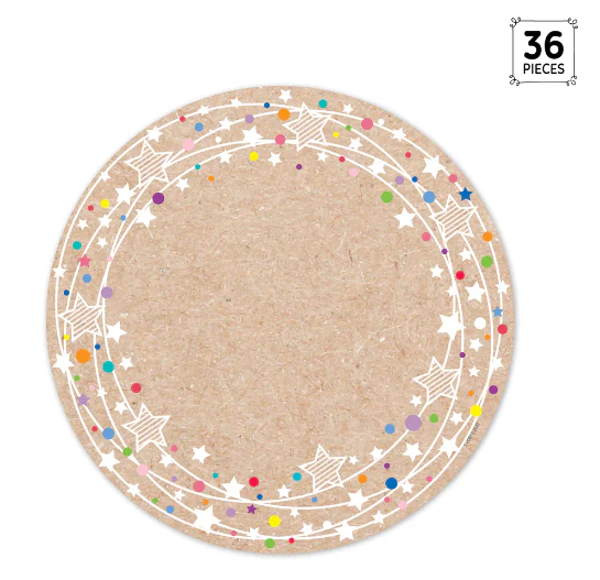 Colorful Kraft Cards 6 Inch Designer Cut-Outs - Image 2