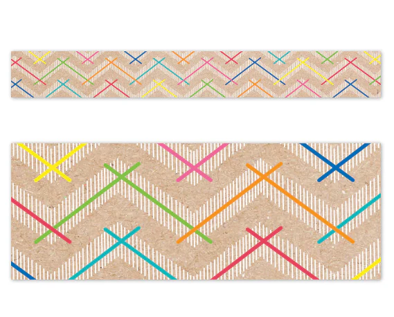 Colorful Kraft Chevron Ez Border