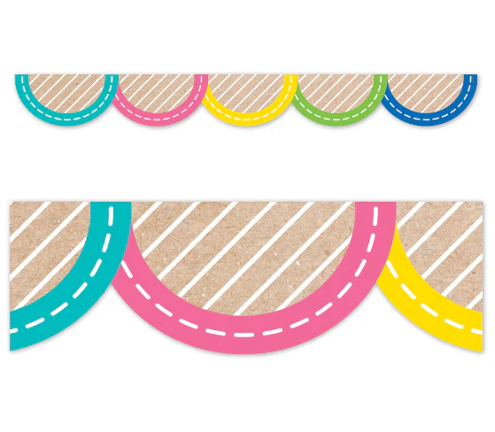 Colorful Kraft Jumbo Scallops Ez Border