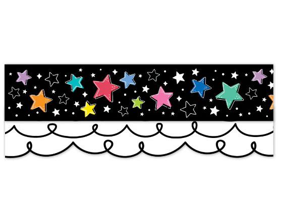 Colorful Stars On Black Ez Border - Image 3