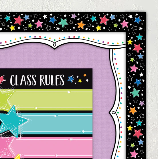 Colorful Stars On Black Ez Border - Image 4