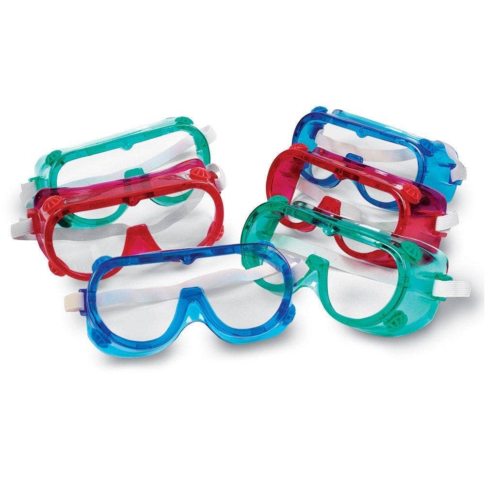 Coloured Safety Goggles Set of 6