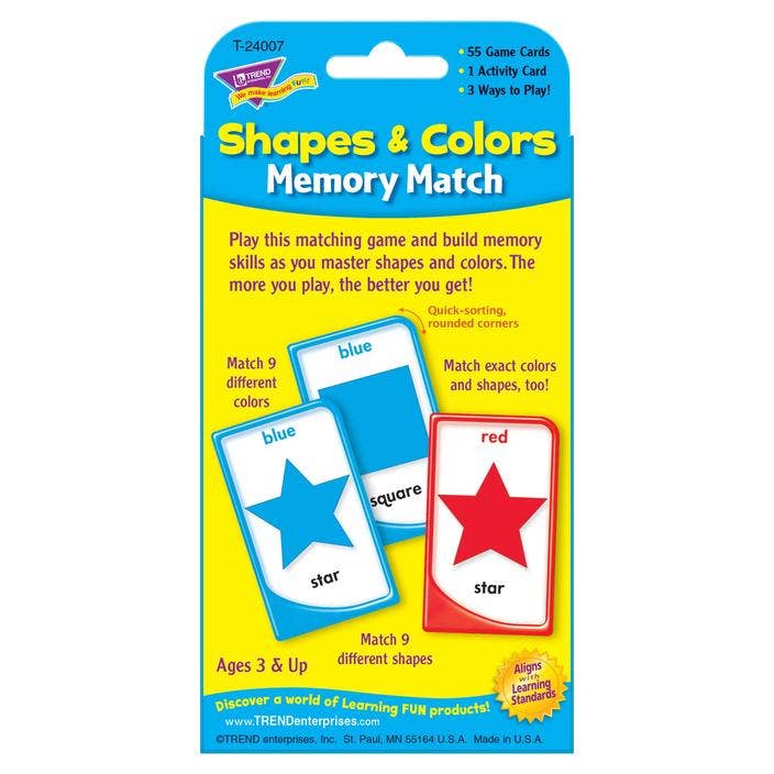 Colours & Shapes Memory Match Challenge Cards - Image 4