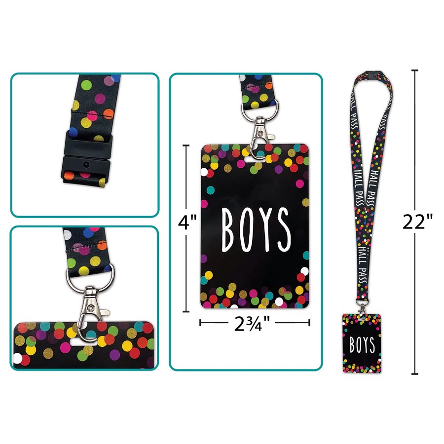 Confetti Hall Pass Lanyards - Image 3