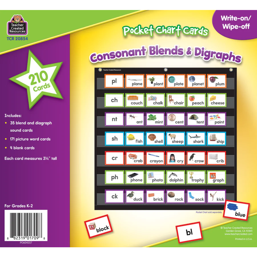 Consonant Blends & Digraphs Pocket Chart Cards - Image 3