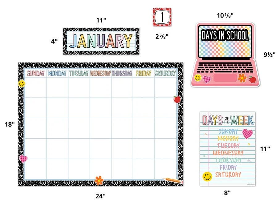 Cool for School Calendar Bulletin Board - Image 4