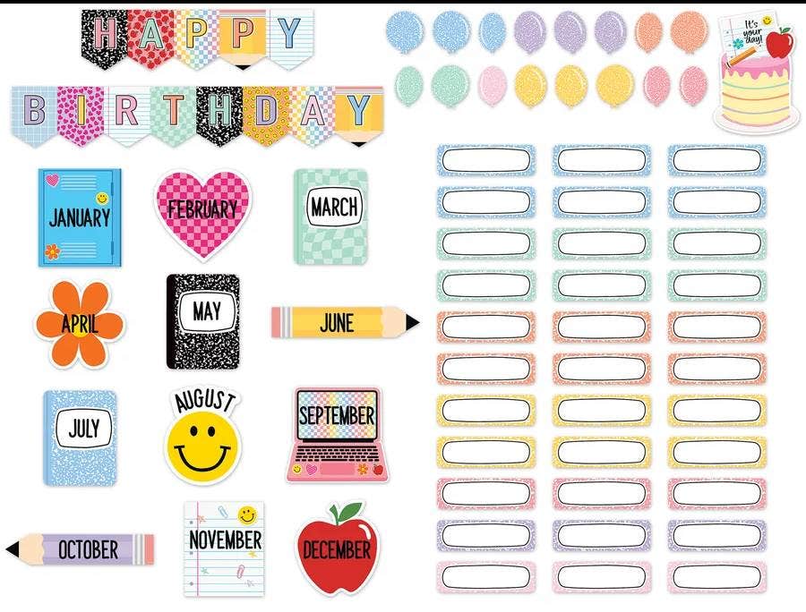 Cool for School Happy Birthday Mini Bulletin Board - Image 2