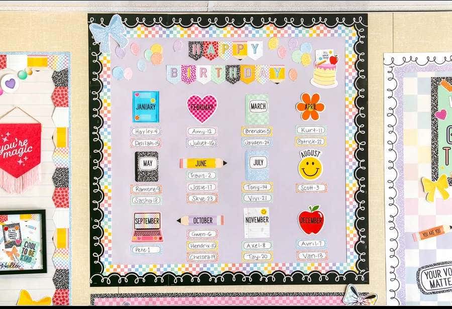 Cool for School Happy Birthday Mini Bulletin Board - Image 3