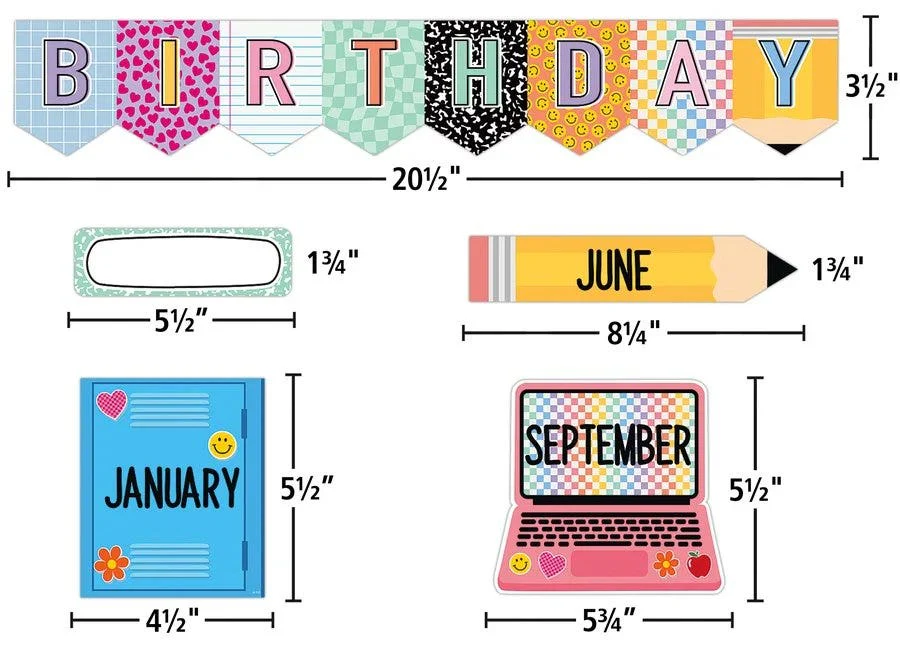 Cool for School Happy Birthday Mini Bulletin Board - Image 4