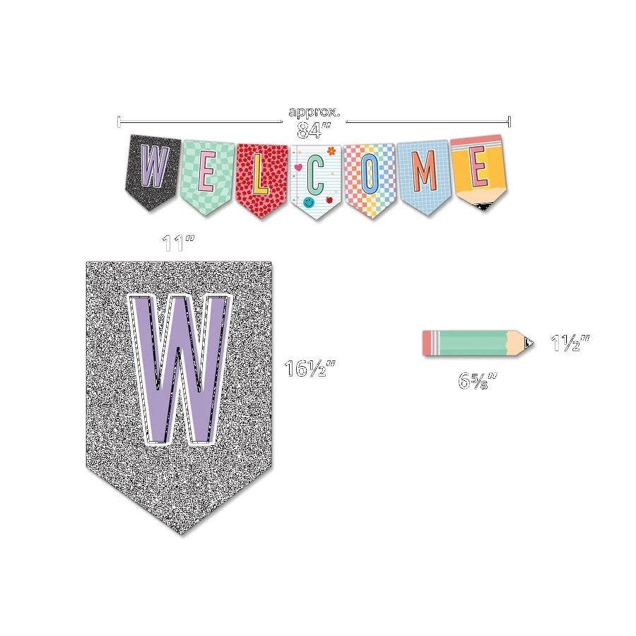Cool for School Pennants Welcome Bulletin Board - Image 3