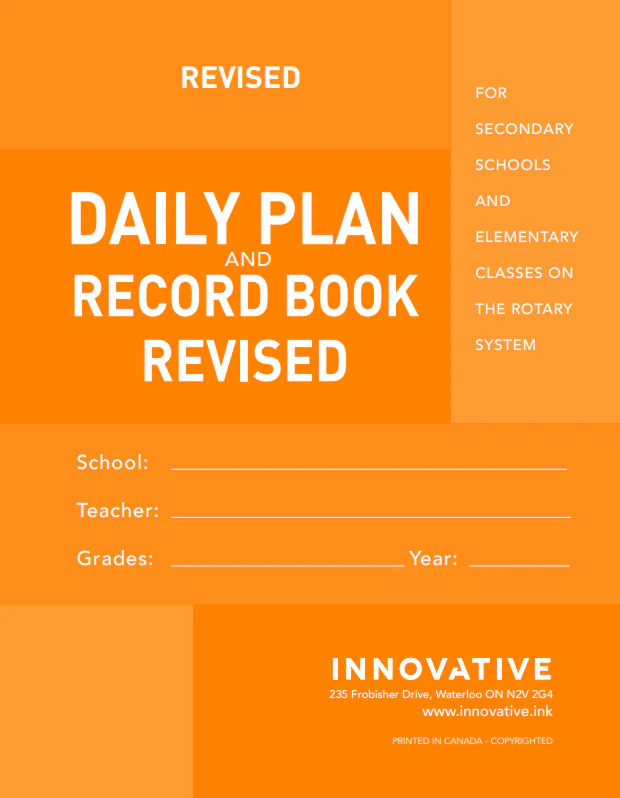 Daily Plan and Record Book 2 Revised Orange
