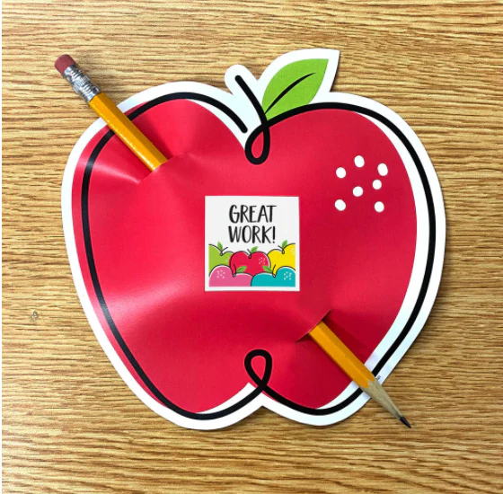 Doodle Apple Red Core Decor 6 in Designer Cut Outs - Image 5