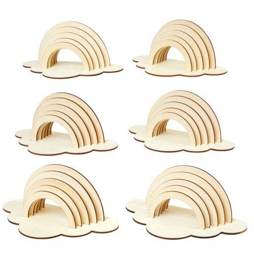 DYO Large Wood Rainbows 6 pc - Image 2