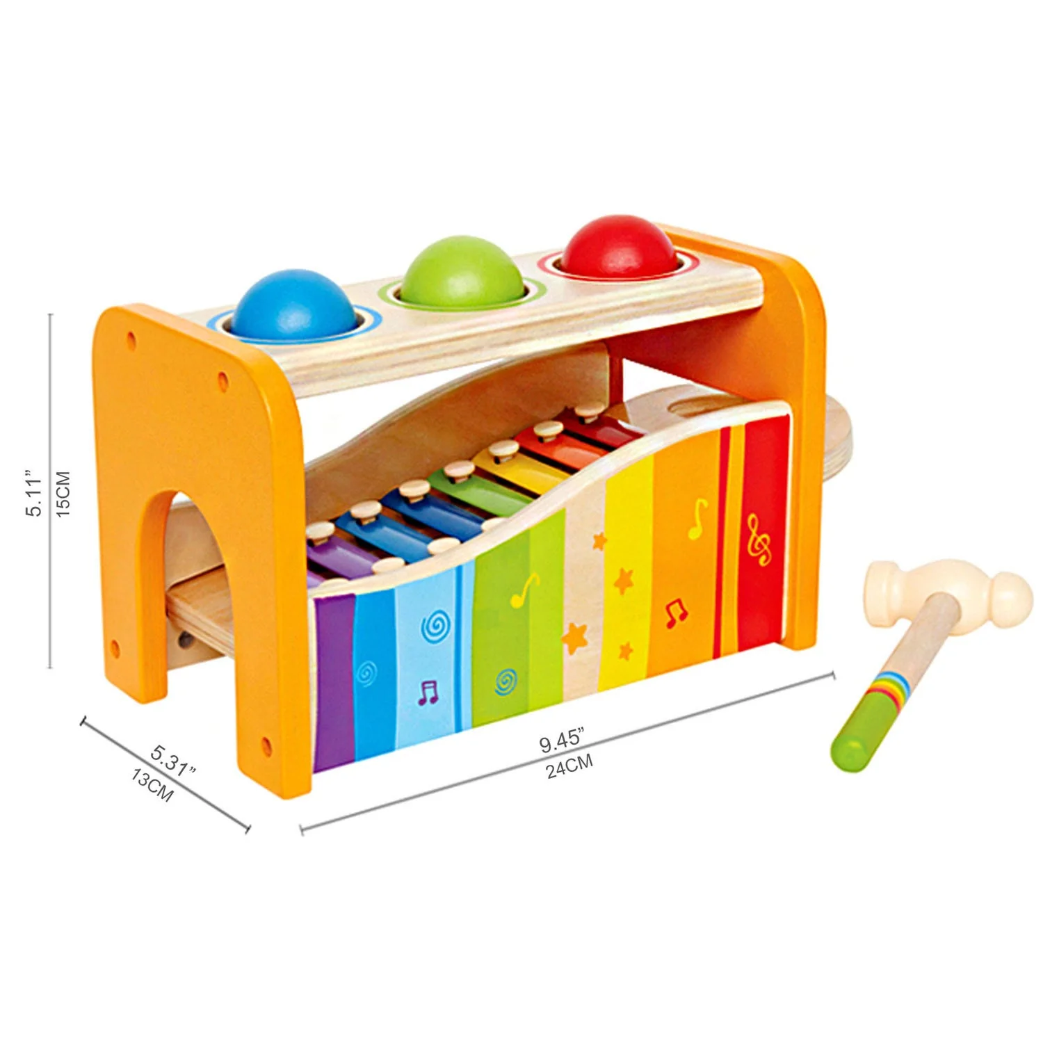 Early Melodies Pound & Tap Bench by Hape - Image 3