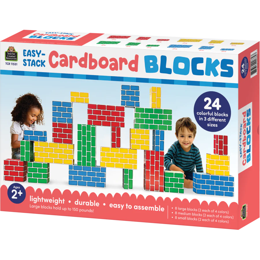 Easy-Stack Cardboard Blocks (24 Piece Set)