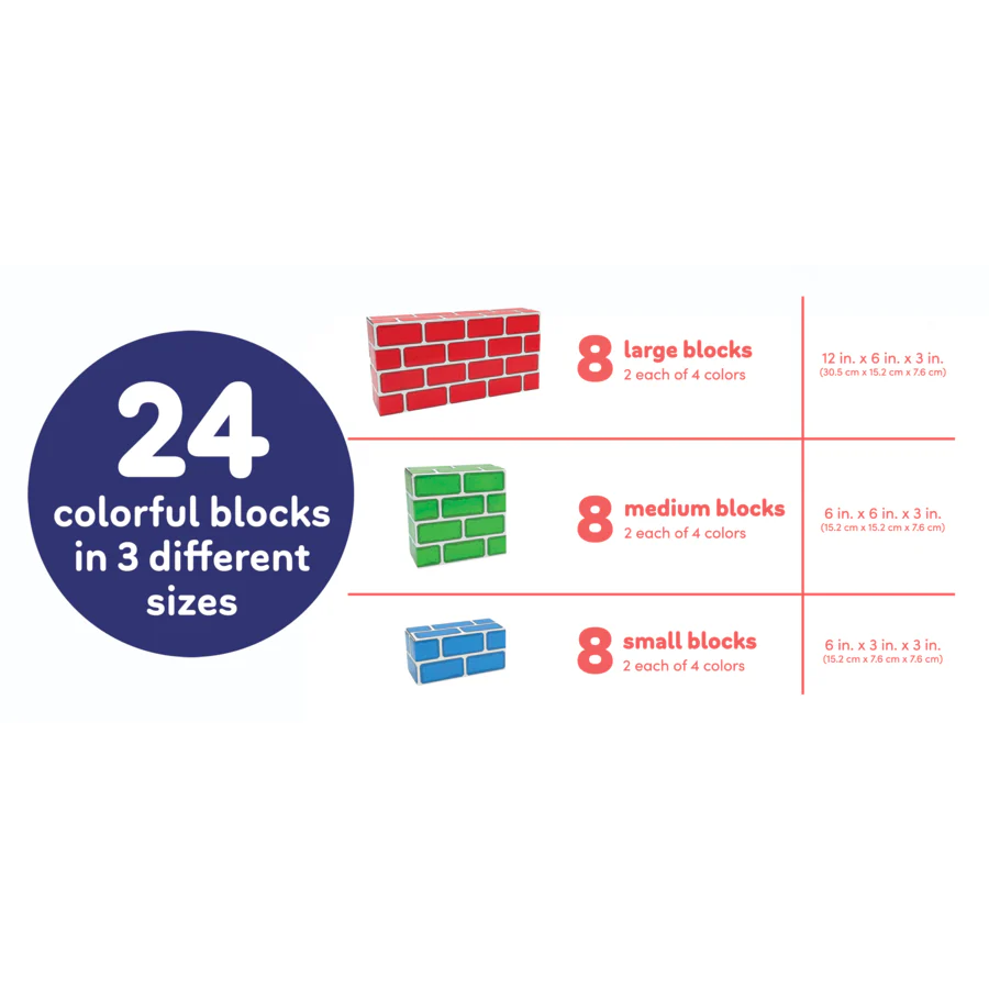 Easy-Stack Cardboard Blocks (24 Piece Set) - Image 4