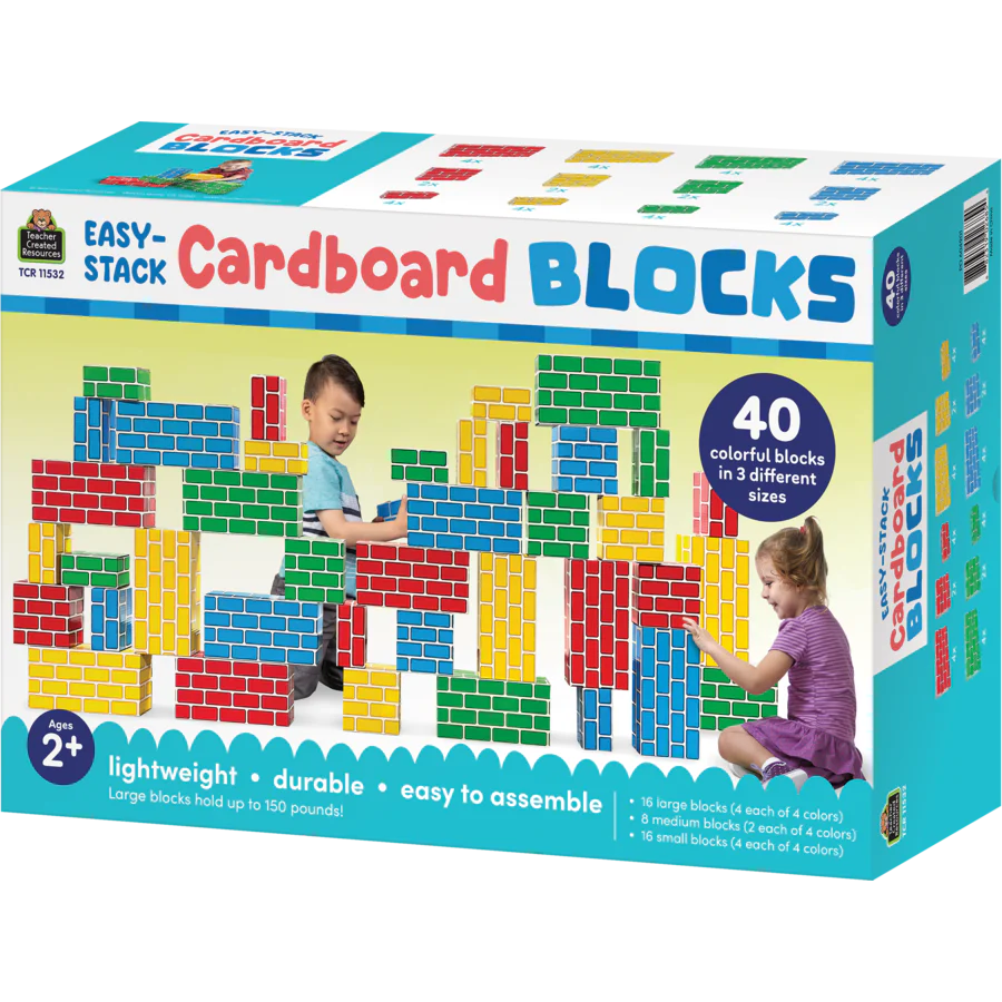 Easy-Stack Cardboard Blocks (40 Piece Set)