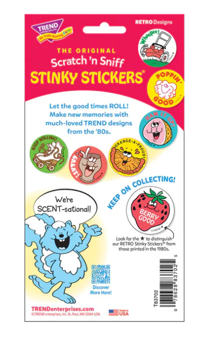 eek Bone scent Retro Scratch n Sniff Stinky Stickers 24 ct - Image 4