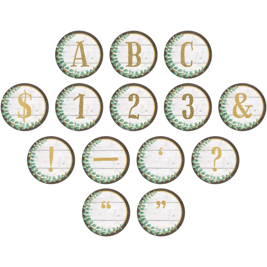 Eucalyptus Circle Letters