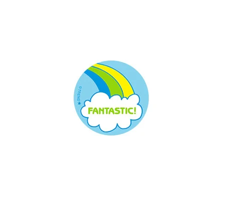 FantasticRainbow scent Retro Scratch n Sniff Stinky Stickers 24 ct