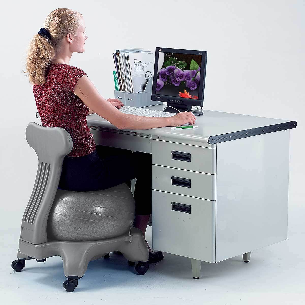 Fit Ball Chair with Back Support 55cm ball - Image 2